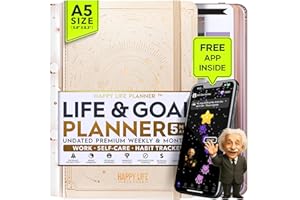 FREEDOM MASTERY Life Mastery Planner - Un viaggio di 12 mesi per raggiungere i tuoi obiettivi, aumentare la produttività, la passione, il successo e la felicità - Life Planner settimanale e mensile, Habit-Tracker