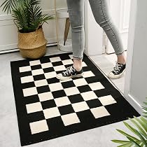 Rutschfeste Türmatte 80x100 Cm, Schwarz, Waschbar & Saugstark – Ideal Für Eingang, Küche, Flur, Mit Anti-Rutsch-Rücken