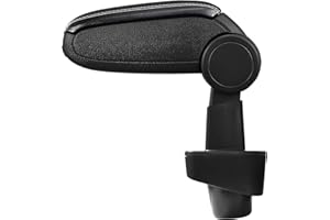 LP Trade Accoudoir Central pour Clio 3 III | Accessoire Console de Rangement et Repose-bras avec Compartiment Organiseur | Pièce Détachée d'Intérieur de Voiture | Simili Cuir Noir - Couture Blanche