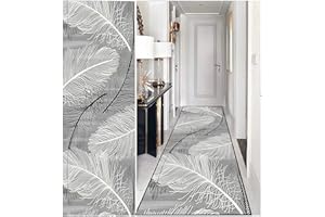 ‎DTUQYX DTUQYX Läufer Lang Flur rutschfest Teppich Küche 70 x 250CM, Polyester Waschbar und Dauerhaft, Schlafzimmer Muster Carpet, für Wohnzimmer Büro Esszimmer, Anpassbar Teppichläufer Meterware