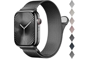 EPULY Milanaise Ersatzarmband Kompatibel mit Apple Watch Armband 46mm 45mm 44mm 42mm 49mm 41mm 40mm 38mm, Magnetische Metall Edelstahl Armbänder für iWatch Series 10 9 8 7 6 5 4 3 SE Ultra 2 1