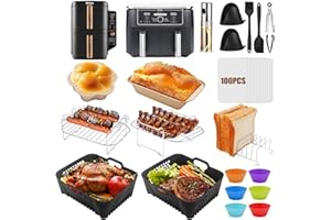 YAOYIN Akcesoria do frytkownicy powietrznej, do Ninja SL400EU/AF400EU/AF451/AF500EU, akcesoria do frytkownicy powietrznej ninja, tarcze do frytkownicy powietrznej, grilla, rękawice silikonowe itp