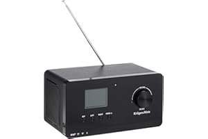 Krüger&Matz KM0816 - Radio Internet avec Station météo, Alarme, RDS, Bluetooth FM/Dab+/Internet, Couleur Noire