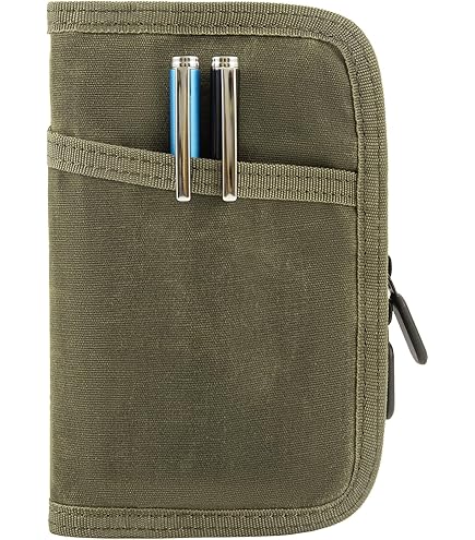 Moleskine Cahier 5 x 8 notitieblokken, A5 lichttoren, waterdichte afdekking, tas voor dagboek, dagboekhoes voor veldnotities, brandlegergroen ritssluiting Moleskine Cahier 5 x 8 notitieblokken, A5 lichttoren, waterdichte afdekking, tas voor dagboek, dagboekhoes voor veldnotities, brandlegergroen ritssluiting