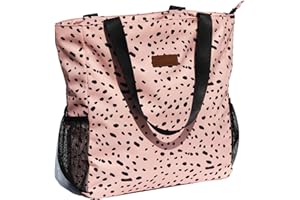 ESVAN Original Floral Waterproof Large Tote Bag for Gym Beach Travel Everyday
