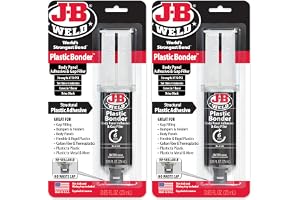 J-B Weld 50139 plastbindare kroppspanel självhäftande och mellanrumsfyllningsspruta – torkar svart – 25 ml (2)