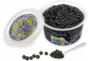 THE INSPIRE FOOD COMPANY POPPING BOBA - Sferette alla frutta per Bubble Tea - Mirtillo - 450 g - nessun colorante artificiale, basso contenuto di zucchero, succo di frutta vero, 100% vegan e senza glutine