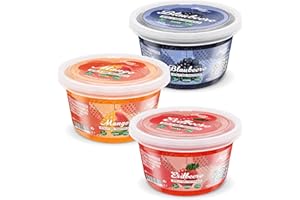 THE INSPIRE FOOD COMPANY INSPIRE FOOD Popping Boba Variety Pack - Strawberry, Mango & Blueberry (3 x 450 gm) - No Artificial Colors - Lower Sugar, Real Fruit Juice - 100% Vegan & Glutenfree