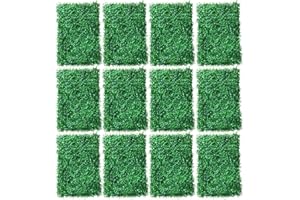 RAINWEEL 12 Stück Pflanzen Wand Künstlich Hecke Kunstpflanzen Rasen Wand Pflanzenwand Panels Gartendekor 60 * 40 cm