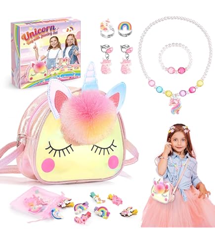 Regalo Bambina Set Borsa Unicorno Per Bambine 11 Pezzi Con