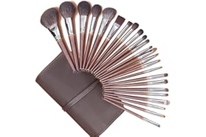 Juego de brochas de maquillaje de pelo de cabra natural de lujo con funda, juego de brochas de maquillaje ENZO KEN de lujo, brochas de maquillaje natural, brochas de maquillaje de cerdas naturales,