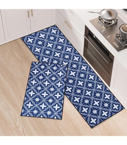 Tappeto Passatoia In Cotone 50x80 Cm - Stampa Cuori Shabby Chic Per Bagno, Cucina O Camera | Verde - Foto 5