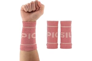 PICSIL Poignets de Sport en Coton - Absorbants, Respirants et Confortables - pour la Gym, la Course à Pied, Le Tennis et Plus Encore - Unisexe