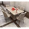 LHFHOMT-7 Pieces Dining Sets,1 Piece Rectangular Table With 6 Chairs (Free Installation), 1+6 Seater Modern Design Furniture for Home, Dining Room