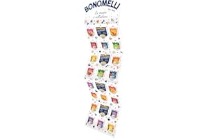 Bonomelli - Calendario dell'Avvento - 24 Bustine assortite: 14 Infusi Fruttosi, 4 Camomille Filtrofiore, 6 Infusi Armoniosi - Idea Regalo Originale per Natale e Benessere