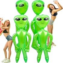 Ballon Extraterrestre Gonflable 160 Cm – Vert, PVC, Pour Fête Halloween Ou Anniversaire