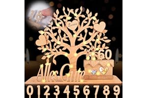 I LOVE MOM Geldgeschenk Geburtstag Holz, Personalisierte Geldgeschenke Geburtstag aus Verpackung, DIY Selber Machen Holz-Schild Gästebuch für Geschenke,Hochzeiten,Partys,GeburtstageDeko,Jubiläum