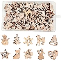 KLINNA Lot De 100 étoiles En Bois Pour Bricolage Et Inscription