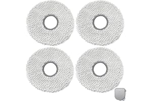 DianSung Accessoires Chiffon de Nettoyage pour ECOVACS DEEBOT X5 Omni / X5 Pro de Rechange pour aspirateur Robot, ​​Chiffon en Microfibre Douce -4 pièces