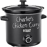 Russell Hobbs Chalkboard 3.5L Electric Slow Cooker - Cooks upto 4 portions, 3 heat settings, high/low/keep warm, Removable ce
