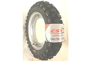 RMS Komplettrad 100/90-10 61J schlauchlos CTS kompatibel mit Ape 50cc empfohlen für Schnee/Matsch-Rad