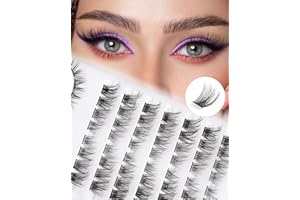 ‎SILIGLI Cluster Lashes Wimpern Extensions Mixed 10-14mm Einzelne Wimpern Cat Eye D Curl Eyelashes Vorgefertigte Linke Und Rechte Lash Clusters Siligli DIY Lashes Extensions Thin Band 8 Paar