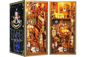 shrike Kit Booknook pour Adultes – Maison de Poupée DIY Booknook, Puzzle en Bois 3D, Kit Miniature avec LED – Décorations Artisanales pour Ados 14+ et Adultes (Mira Booknook)