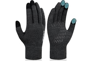 ‎COSKEFY coskefy Handschuhe Damen Herren Winter Touchscreen Winterhandschuhe Wolle Warm Strickhandschuhe Bequem Fingerhandschuhe Reiten Camping Wandern Arbeit