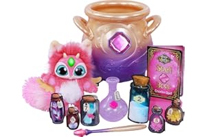 Magic Mixies Magical Misting Cauldron with Interactive 8 inch Pink Plush Toy