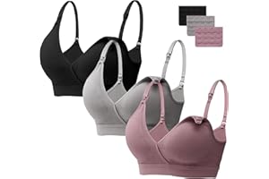 HBselect Reggiseno Allattamento con Estensione Reggiseno Bra Donna Morbido e Traspirante Reggiseno Senza Ferretto e Senza Cuciture