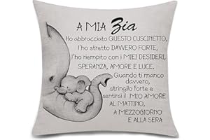 Bacmaxom Protezione del cuscino della zia da nipote nipote zia regalo di compleanno regalo di natale zia regalo (A mia zia)