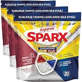 Asperox Sparx Diamond Plus 30'lu Bulaşık Makinesi Deterjanı (3 paketi)