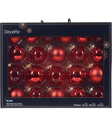 25 Mini Palline Di Natale In Vetro 2 Cm – Opache E Lucide, Mix Di Rosa E Bacche, Per Albero E Decorazioni Natalizie