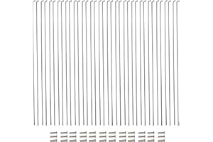 Vincita 36 Pieces 14G J Bend Bicycle Stainless Steel Spokes 254mm - 294mm with Brass Nipples for MTB Wheel Spokes- Replacement/Repair Spokes