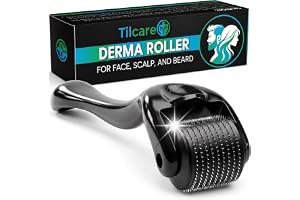 Tilcare Derma Care Roller för skägg- och hårväxt, steril titan Derma Care Roller, 0,25 Mm, för män, mikro-needlingverktyg för