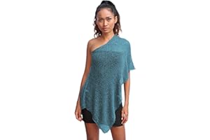 creazioni unique Poncho Coprispalle da Donna Elegante da Cerimonia o Sera - Poncho Donna Estivo e Primaverile in Rete di Viscosa Termica Profumato con Essenza di Fiore di Ciliegio