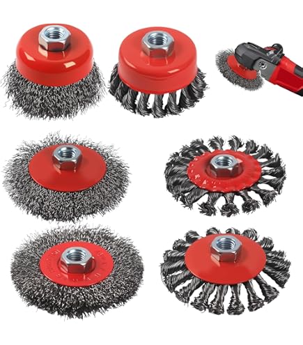 Brilliant Tools Disc brush, braided, 75 mm with 6 mm holder