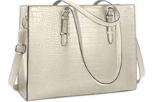 Lubardy Sac Cabas Femmes Sac à Main Grande Capacité PU Cuir Sac Ordinateur 15.6 Pouces Sac de Cours Imperméable Sac Cours Lycee Sac Epaule Bandoulière Affaires Voyage