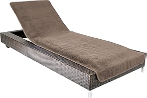 Brandsseller Funda de Tumbona 75x200 cm – Funda protectora de Rizo, Toalla de Algodón 100 %, lavable, antideslizante, certificada Öko-Tex – Marrón