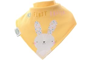 Ziggle - Bandana Dribble Bibs - Cotton Front Baby Bibs Newborn to 24 Months - Newborn Baby Gifts - Baby Bibs For Comfortable Kids - My First Christmas