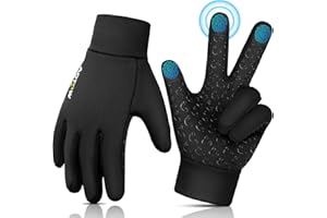 ‎AOTOW AOTOW Kinder Handschuhe Winter Thermo Laufhandschuhe - Touchscreen Fahrradhandschuhe Warm Kinderhandschuhe Winddichte Warme Fahrrad Handschuh Softshell Reithandschuhe für 4-12 Jahre Kind Jung
