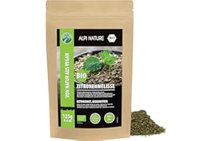 Alpi Nature Organiczny balsam cytrynowy suszony (125 g) organiczna herbata melisowa herbata cytrynowa z kontrolowanej uprawy organicznej testy organiczne balsamu cytrynowego 100% czystych i naturalnyc