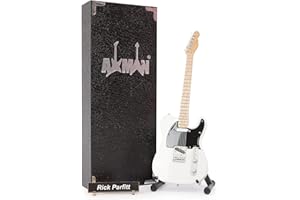 Axman Rick Parfitt Miniature Guitar Replica - Music Gifts - Handmade Ornamental 1/4 Scale - Includes a Display Box, Name Tag and Miniature Guitar Stand