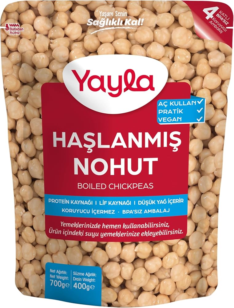 yayla Haşlanmış Nohut, 700 gr Tekli Paket