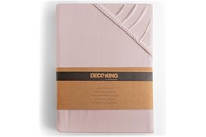 ‎DECOKING DecoKing Prześcieradło z gumką 80x200-90x200 cm 100% Bawełna Czesana Jersey miękki w dotyku 80x200cm - 90x200cm Lila Amber