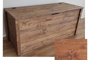 TOTAL WOOD 2012, Arcón de Madera, Natural Impregnada, Modelo Matej, Arcón con Tapa para Interiores y Exteriores (100x40x50, Alerce)