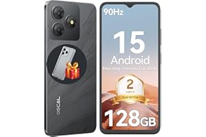 OSCAL Flat 2 Smartphone Ohne Vertrag, Android 15, 12GB+128GB/2TB TF Smartphones, 6.56'' HD+ 90Hz Handy Ohne Vertrag, 13MP+8MP, 5000mAh, Dual SIM/OTG/GPS/Fingerabdruck/Gemini AI/2 Jahre Garantie
