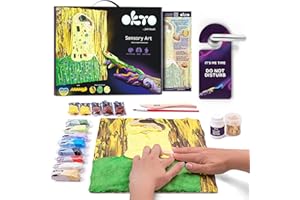 Okto The Kiss Art Craft Kit - Similar to Painting by Numbers, Air Dry Clay Modelling Kit, Arts and Crafts for Adults, UK