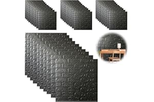 QZQUFJ 40 pièce Papier Peint Brique 3D Brique Pierre Adhesif Mural Autocollant, 38 ×35 cm Stickers Panneaux Muraux 3D Mural, Dalle PVC Adhesive Murale