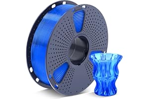 SUNLU PLA Filament, filament do drukarek 3D 1,75 mm ±0,02 mm, 1 kg na rolkę, Przezroczysty niebieski